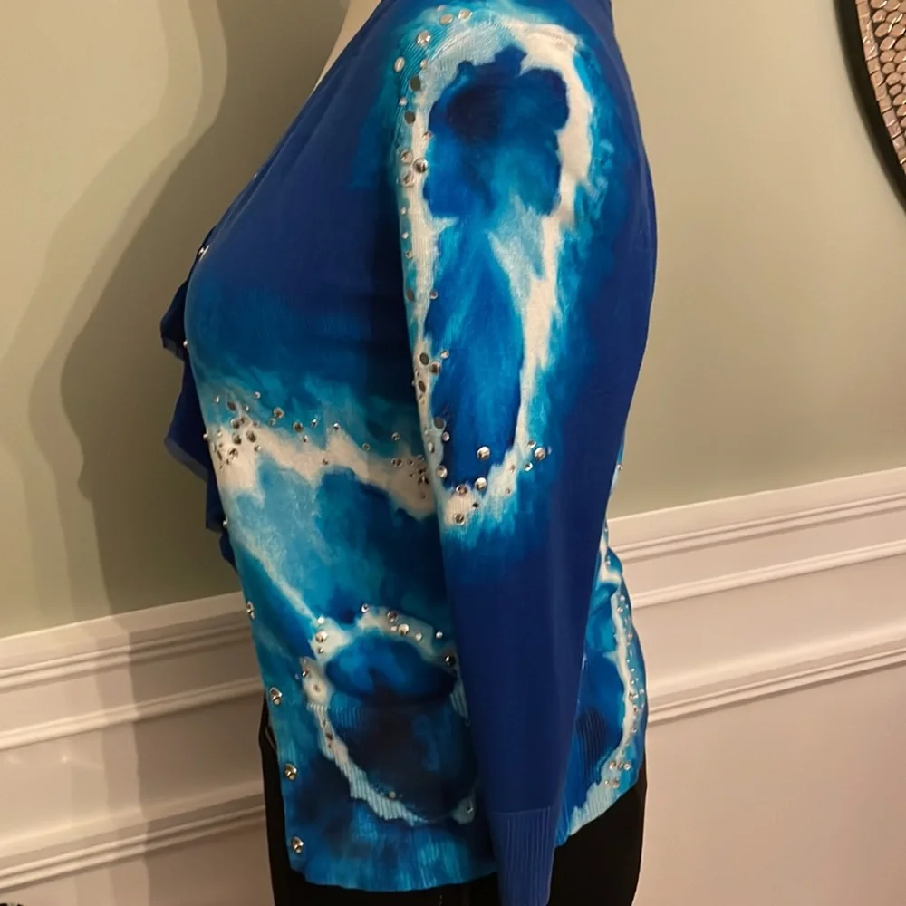 Whbm blue and aqua cardigan - Picture 3 of 4